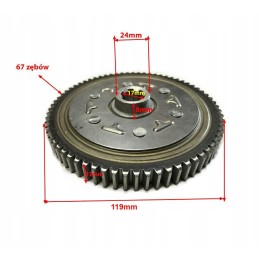 Large sprocket clutch for quad atv 110 125