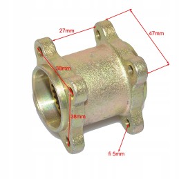 Hub, rear axle sprocket mount, Fuxin buggy 750w