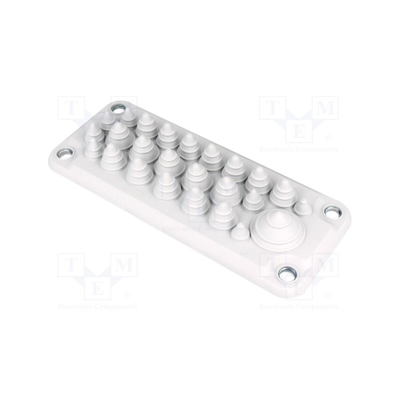 1 pcs x TRELLEBORG - 104335 - Multigate grommet, light grey, Holes no: 25, -40÷100°C, UL94V-0