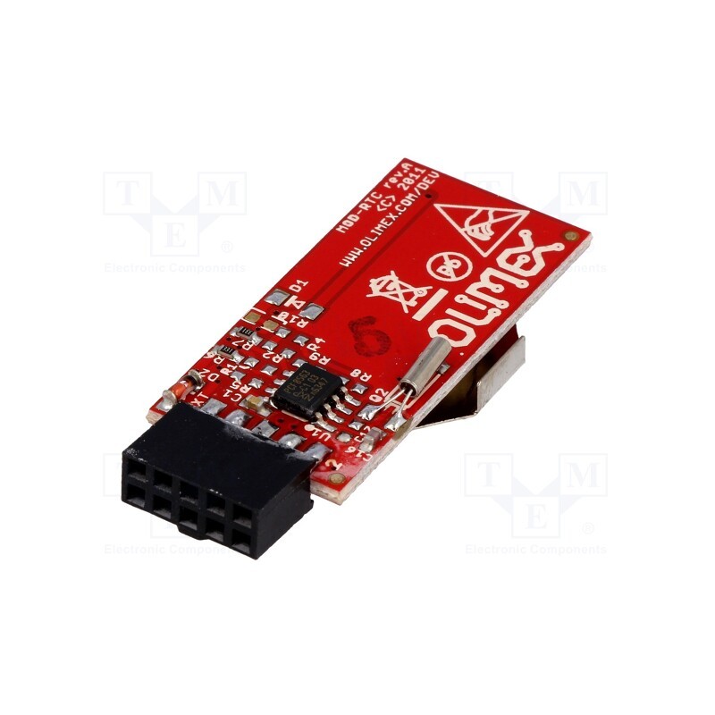 1 pcs x OLIMEX - MOD-RTC - Expansion board, RTC battery,UEXT, Assoc.circ: PCF8563, 40x19mm