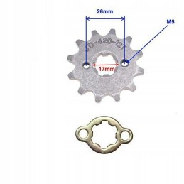 Front output sprocket for quad ATV 12z 420 secured