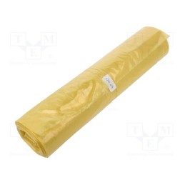 1 rol x PLAST - 03-02-12414 - Trash bags, polyetylene LD, yellow, 120l, 25pcs.