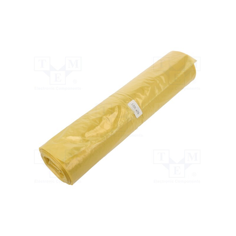1 rol x PLAST - 03-02-12414 - Trash bags, polyetylene LD, yellow, 120l, 25pcs.