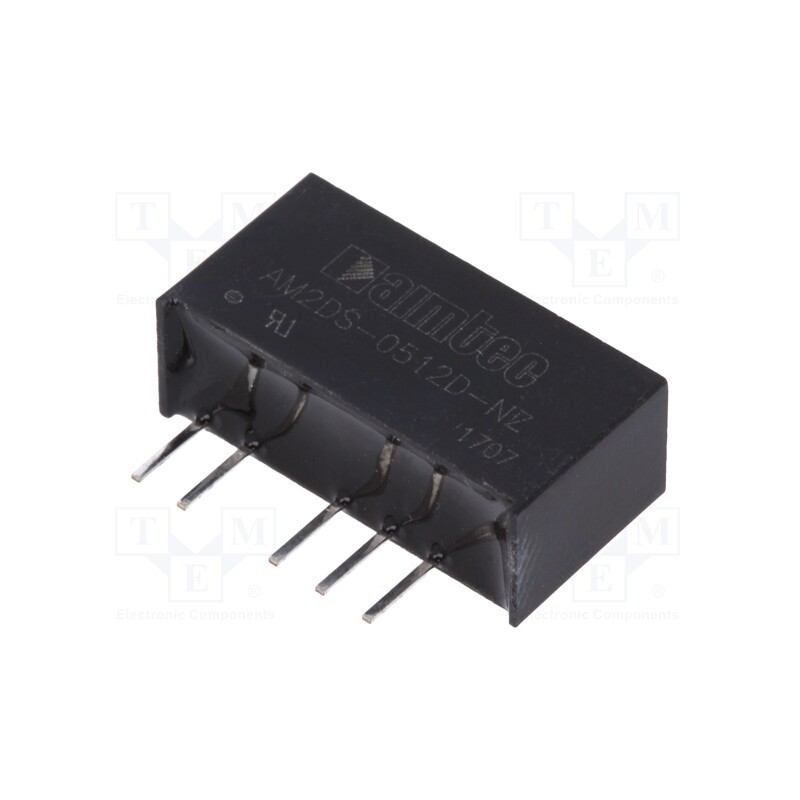 1 pcs x AIMTEC - AM2DS-0512D-NZ - Converter: DC/DC, 2W, Uin: 4.5÷5.5V, Uout: 12VDC, Uout2: -12VDC, SIP7