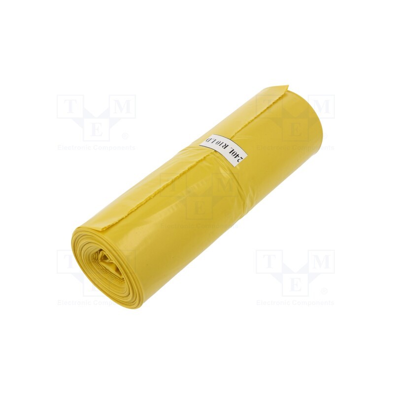 1 rol x PLAST - 03-02-25724A - Trash bags, polyetylene LD, yellow, 240l, 10pcs.