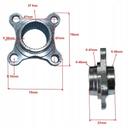 Rear axle sprocket hub for ATV 150 GY Diablo quad