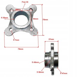 Diablo ATV 150 rear axle brake disc mounting