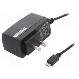 1 pcs x SUNNY - SYS1530-1005-W2-MUSB - Power supply: switched-mode, plug, 5VDC, 2A, 10W, Out: USB micro