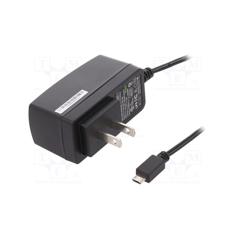 1 pcs x SUNNY - SYS1530-1005-W2-MUSB - Power supply: switched-mode, plug, 5VDC, 2A, 10W, Out: USB micro