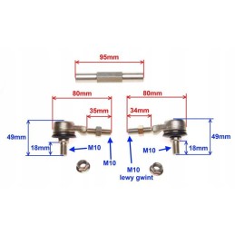 Steering rod with mini atv 110 ends