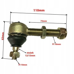 Upper wishbone pin atv 150 200 gy diablo