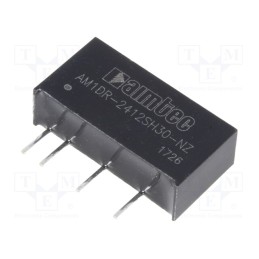 1 pcs x AIMTEC - AM1DR-2412SH30-NZ - Converter: DC/DC, 1W, Uin: 22.8÷25.2V, Uout: 12VDC, Iout: 83mA, SIP7