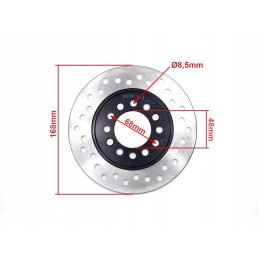 Brake disc atv 125 rear fi 168 mm fuxin wb