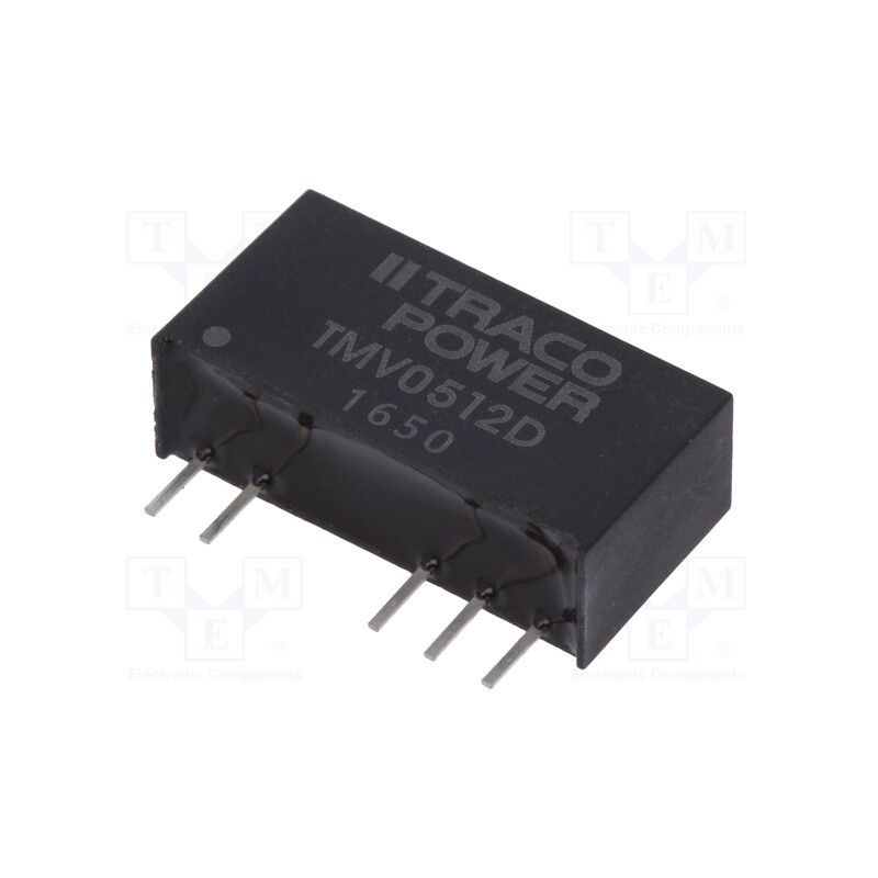 1 pcs x TRACO POWER - TMV 0512D - Converter: DC/DC, 1W, Uin: 4.5÷5.5V, Uout: 12VDC, Uout2: -12VDC, SIP7