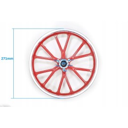 Pocket cross rear rim 12 5 x 2 75 red hb
