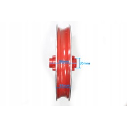 Pocket cross rear rim 12 5 x 2 75 red hb