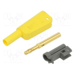 1 pcs x STu00c4UBLI - 66.2021-24 - 4mm banana, 19A, 1kV, yellow, insulated,with 4mm axial socket