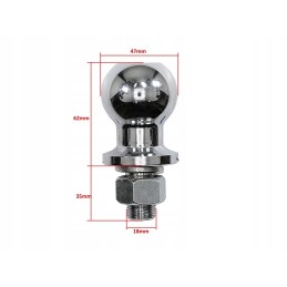 Ball trailer hitch for quad external thread hb