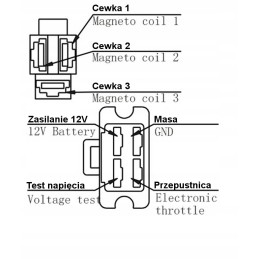 Voltage regulator atv ch 110 125 7 cables jt