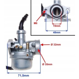110 cc carburetor with manual choke 4t atv quad cross
