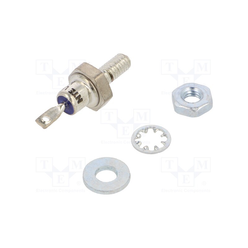1 pcs x NTE Electronics - NTE5885 - Diode: rectifying, 600V, 1.2V, 30A, anode to stud, DO4, 10-32 NF-2A