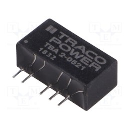 1 pcs x TRACO POWER - TBA 2-0521 - Converter: DC/DC, 2W, Uin: 4.5÷5.5V, Uout: 5VDC, Uout2: -5VDC, SIP7