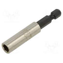1 pcs x KING TONY - 750-60 - Holders for screwdriver bits, Socket: 1/4', Overall len: 60mm