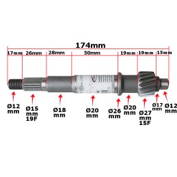 Clutch shaft atv 150 diablo fuxin bashan