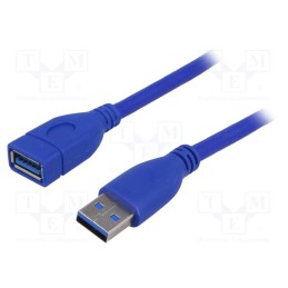 1 pcs x AKYGA - AK-USB-10 - Cable, USB 3.0, USB A socket,USB A plug, nickel plated, 1.8m