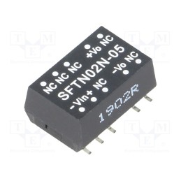 1 pcs x MEAN WELL - SFTN02N-05 - Converter: DC/DC, 2W, Uin: 21.6÷26.4V, Uout: 5VDC, Iout: 40÷400mA
