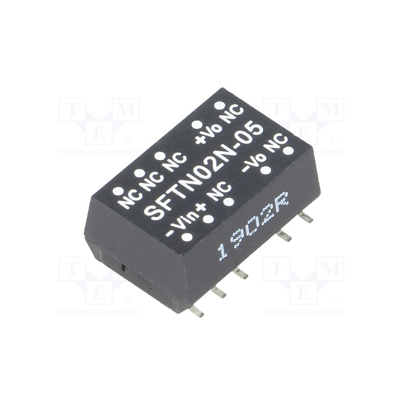 1 pcs x MEAN WELL - SFTN02N-05 - Converter: DC/DC, 2W, Uin: 21.6÷26.4V, Uout: 5VDC, Iout: 40÷400mA