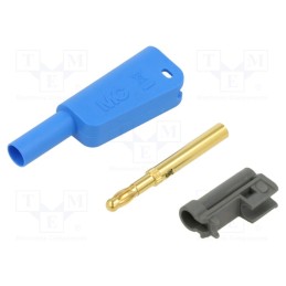 1 pcs x STu00c4UBLI - 66.2025-23 - 4mm banana, 32A, 1kV, blue, insulated,with 4mm axial socket