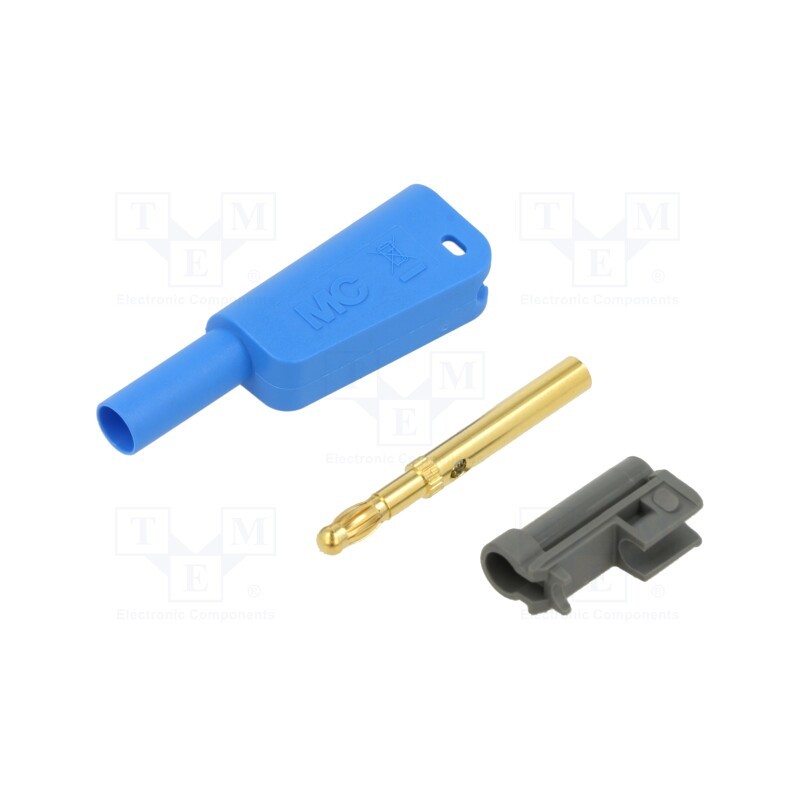 1 pcs x STu00c4UBLI - 66.2025-23 - 4mm banana, 32A, 1kV, blue, insulated,with 4mm axial socket