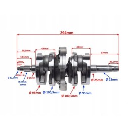 Atv barossa 250 smc jialing crankshaft