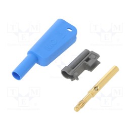 1 pcs x STu00c4UBLI - 66.2021-23 - 4mm banana, 19A, 1kV, blue, insulated,with 4mm axial socket, 1mm2