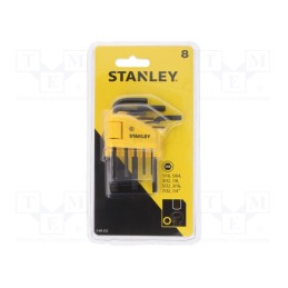 1 set x STANLEY - 0-69-252 - Wrenches set, hex key, Plating: black finish, 8pcs.