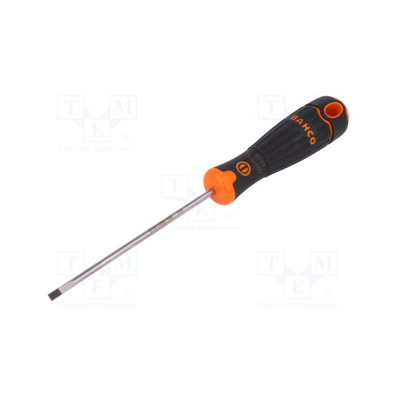 1 pcs x BAHCO - B191.035.100 - Screwdriver, slot, 3,5x0,6mm, Blade length: 100mm