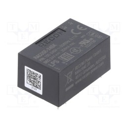 1 pcs x RECOM - RAC05E-24SK - Converter: AC/DC, 5W, 90÷264VAC, Usup: 130÷370VDC, Uout: 24VDC, 80%