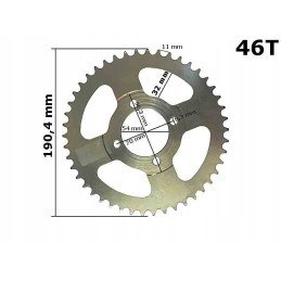 Rear sprocket Romet Ogar 900 428h 46z m