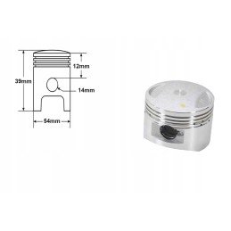 ATV 125 piston 54mm pin 14mm set bri