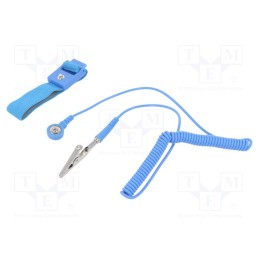 1 pcs x ANTISTAT - 066-00053 - Wristband, ESD, Features: antialergic, 1MΩ, 1.83m