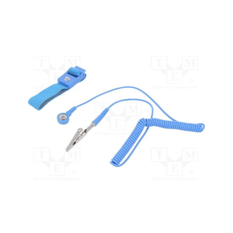 1 pcs x ANTISTAT - 066-00053 - Wristband, ESD, Features: antialergic, 1MΩ, 1.83m