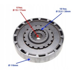 Manual cross clutch set without pressure 4t