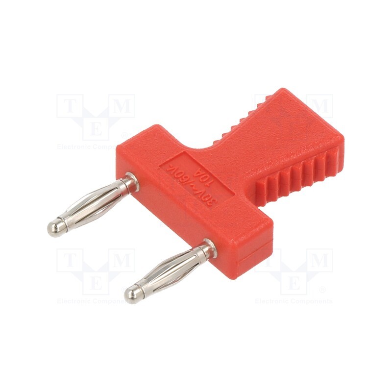 1 pcs x STu00c4UBLI - 63.9355-22 - Connector: 2mm banana, stackable safety shunt, red, 10A, 30.4mm