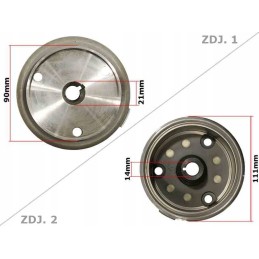 Magneto flywheel atv 250 rob