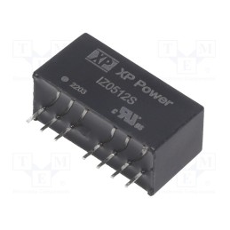 1 pcs x XP POWER - IZ0512S - Converter: DC/DC, 3W, Uin: 4.5÷9V, Uout: 12VDC, Uout2: -12VDC, SIP