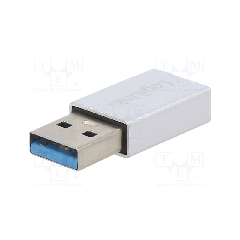 1 pcs x LOGILINK - AU0056 - Adapter, USB 3.2, USB A plug,USB C socket, Enclos.mat: aluminium