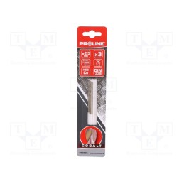 1 set x PROLINE - 78025K - Drill bit, for metal, Ø: 2.5mm, high speed steel cobalt HSS-Co