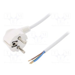 1 pcs x PLASTROL - W-97173 - Cable, 3G1mm2, CEE 7/7 (E/F) plug angled,wires,SCHUKO plug, PVC