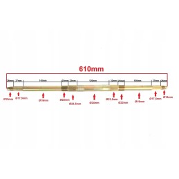 Rear axle atv 110 125 610mm